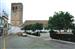 Vistas de la Plaza del Calvario. Iglesia de la Asunción y Torre Mudéjar al fondo.