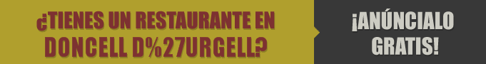 Restaurantes en Doncell D'Urgell